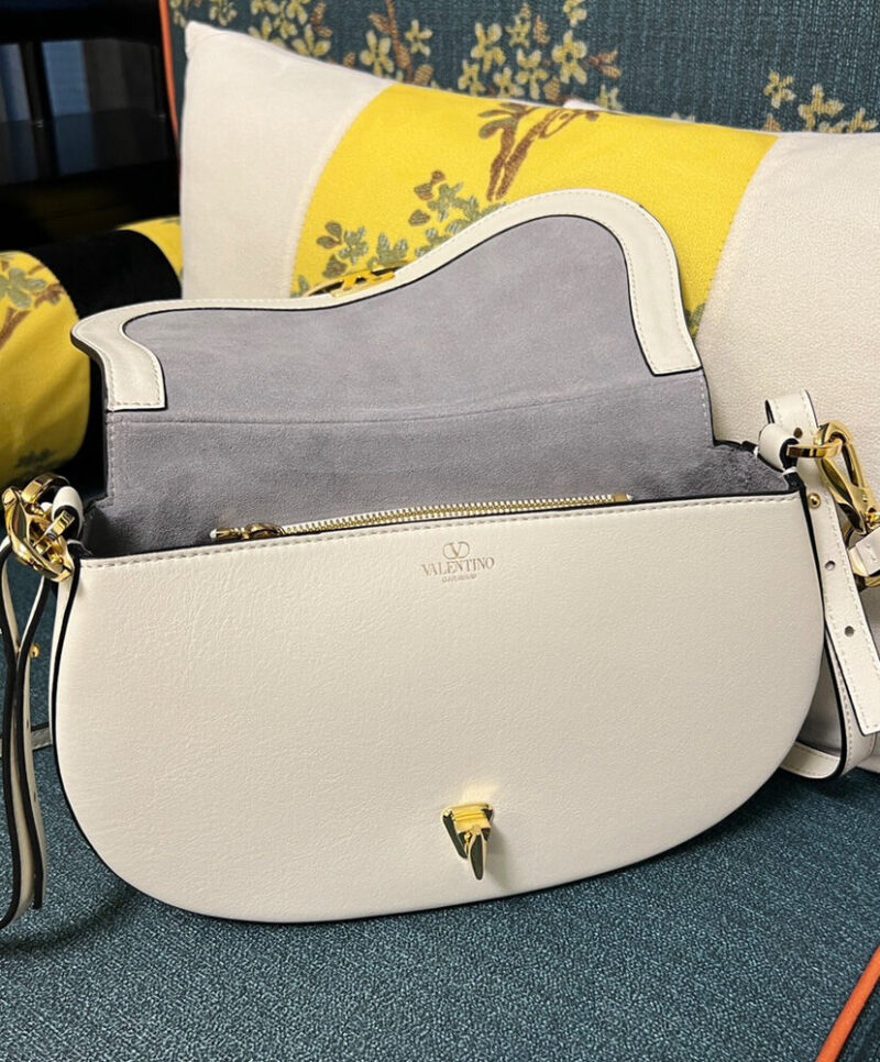 Valentino Small Valentino Garavani Ohval Shoulder Bag In Nappa Calfskin